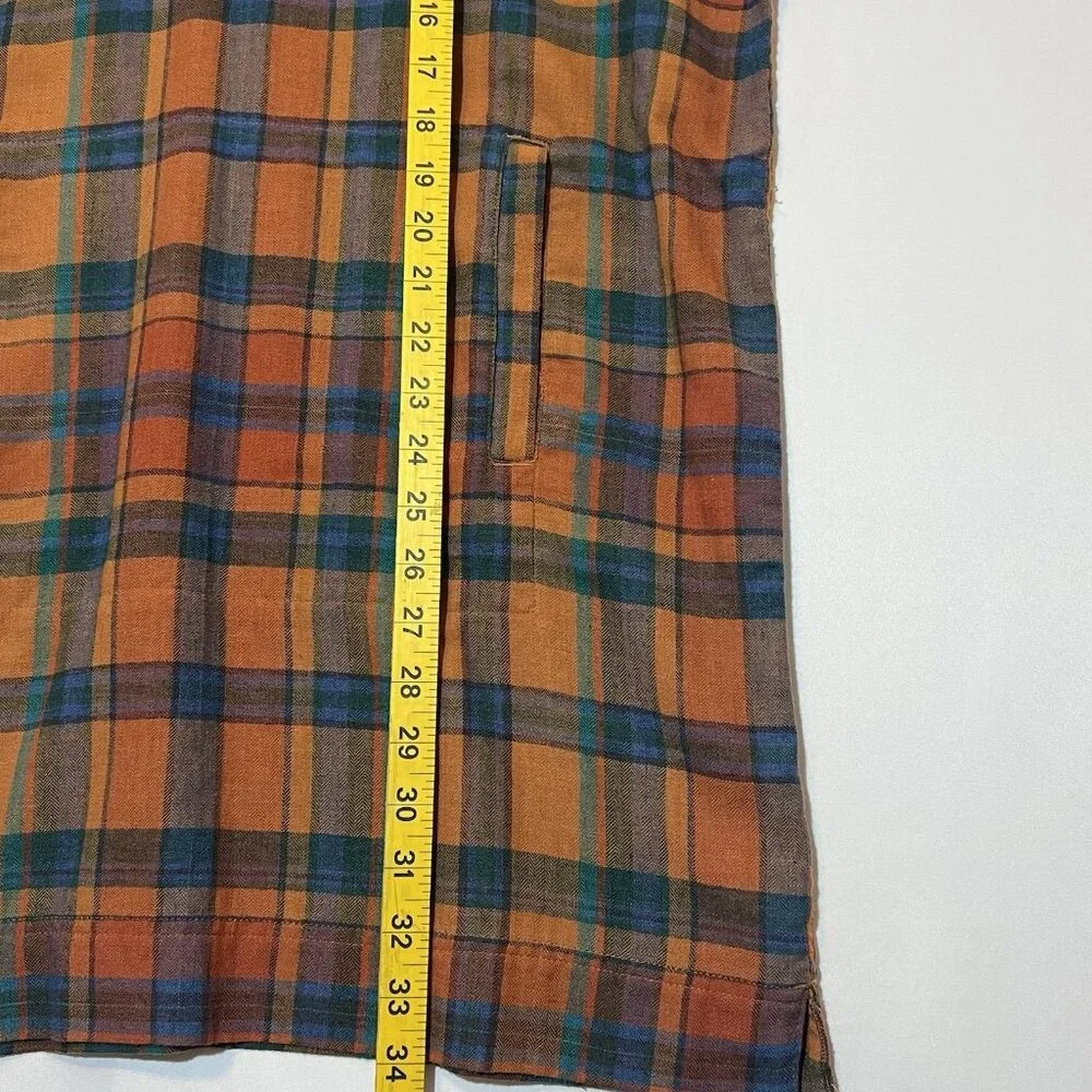 Toad & Co Women Hartland ShirtDress Plaid Flannel Short Sleeve Small size - Picture 5 of 12